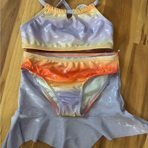 Wonder Nation Kids Bikini in Orange and Purple